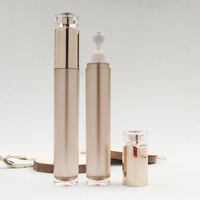 En stock: Envase de muestra PET de 20ml con rodillo de doble capa, tipo bomba, para crema de ojos, suero o aceite.