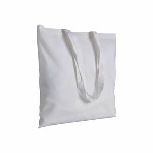 Bolsa de Compras de Algodón Mediana con Asas Largas de 30-50cm, Blanca, para Uso Diario - Product Image 1