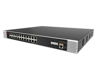 Switch PoE industri dengan input daya ganda, switch jaringan gigabit terkelola 24 port dengan uplink 10gb SFP