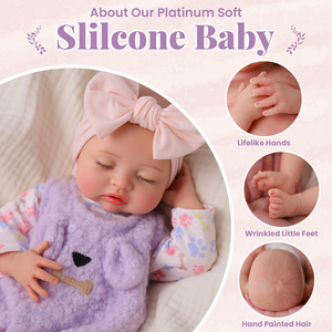Poupée Reborn en Silicone Nancy de 16 pouces Babeside, Poupée Bébé Réaliste en Silicone Platine Intégral, Bébé Endormi à Bouche Ouverte, Cadeau Réaliste - Product Image 4