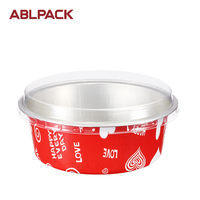 Vente directe du fabricant de l'emballage alimentaire jetable feuille d'aluminium cuisson pouding tasse ronde moule boîte d'emballage alimentaire