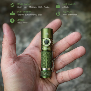 Siêu sáng 900lm <span class=keywords><strong>Mini</strong></span> Túi <span class=keywords><strong>EDC</strong></span> Ánh sáng chất lượng cao IPX8 không thấm nước 90cri hai chiều Clip anduril 2.0 <span class=keywords><strong>EDC</strong></span> <span class=keywords><strong>Torch</strong></span> - Product Image 3