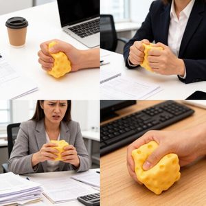 Jouet Mochi Squishy en forme de hamburger au fromage, doux, sensoriel, amusant, à remontée lente, pour enfants de 5 à 7 ans, unisexe, idéal pour les cadeaux de fête - Product Image 4