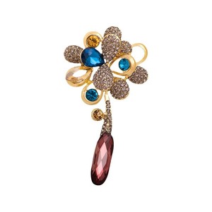 Broche Retro Floral Chapado en Oro Rosa para Niños, Elegante y Moderno, Accesorio Creativo para Abrigo, Ideal para Bodas y Compromisos - Product Image 5