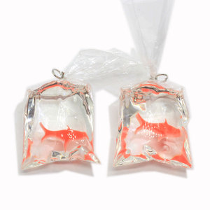 Resina trasparente Oro di Fascini di Pesce Piccoli Pesci In Acqua Sacchetto Dei Monili Del Sacchetto Del Pendente di Pesce Sacchetto di Orecchini di Pendente Fatti A Mano FAI DA TE Materiale - Product Image 6