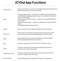 Bracelet intelligent JCVital V1 breveté CE SDK API, conçu pour les femmes urbaines modernes, pour une vie rythmée, simplifie la gestion de la santé