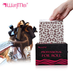 완메이 맞춤형 엠보싱 프리컷 헤어드레싱 포일 헤어 살롱 종이 일회용 알루미늄 포일 팝업 시트 헤어 포일 롤 - Product Image 3