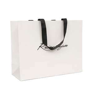 Bolsas de Papel para Compras con Logotipo de Marca para Pequeñas Empresas, Bolsas de Regalo de Cartón Blanco para Zapatos y Ropa - Product Image 1