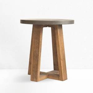 โต๊ะกาแฟทรงกลมทำจากไม้คอนกรีตม้านั่งข้างสำหรับสวนทำจากไม้คอนกรีตเฟอร์นิเจอร์ภายในบ้านทนทานตามสั่งในเวียดนาม - Product Image 5