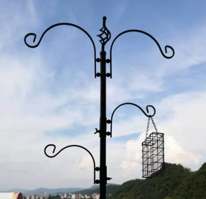 Kit de estación de alimentación de pájaros de hierro con <span class=keywords><strong>soporte</strong></span> automático de tipo enchufe, alimentador de Suet de Metal colgante, baño de pájaros para atraer pájaros salvajes - Product Image 6