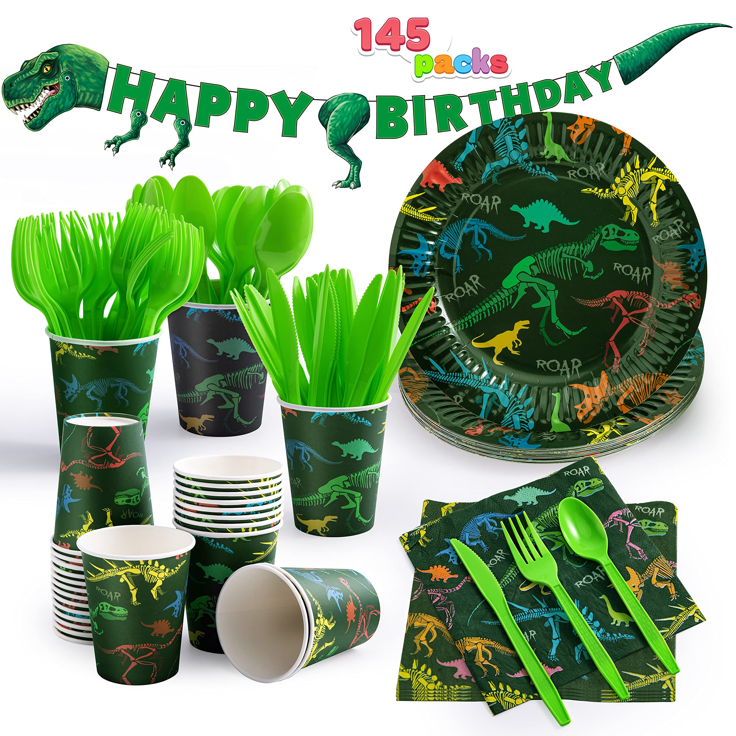 Green Dinosaur Theme Set