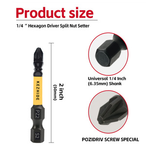 Guest Quality <b>Screwdriver</b> <b>Bits</b> S2 Steel 50Mm Black Oxide Boxed <b>Set</b> For Drill - Product Image 4