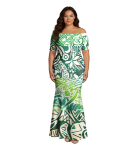Robes Puletasi samoanes en gros OEM, vêtements de plage polynésiens, robes sirène, robes longues élégantes pour femmes, <span class=keywords><strong>grande</strong></span> <span class=keywords><strong>taille</strong></span>, île - Product Image 5