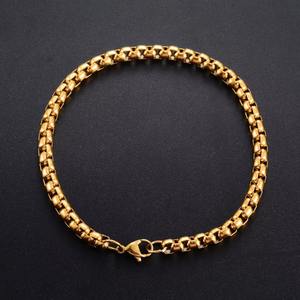 <span class=keywords><strong>Bracelet</strong></span> chaîne carrée classique en acier inoxydable pour femmes et hommes, chaîne de cheville, <span class=keywords><strong>bracelet</strong></span> de poignet, bijoux en métal - Product Image 2