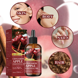 Aceite Corporal de Aceite Esencial de Manzana y Canela de 100 ml - Hidrata Suavemente y Suaviza la Piel, Retiene la Humedad, Beneficios Antienvejecimiento e Iluminadores - Product Image 1