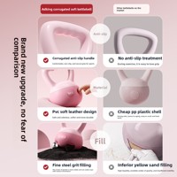 Kettlebell en PVC souple 6 kg pour femmes et hommes, utilisation à domicile, équipement d'exercice pour le renforcement des hanches et le remodelage corporel