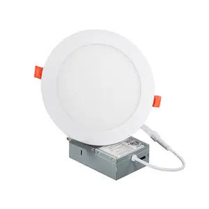 6Inch 5CCT Color Changeable LED Recessed Slim Pot Light With Junction Box Dimmable IC Rated Ceiling Panel Lighting 12W