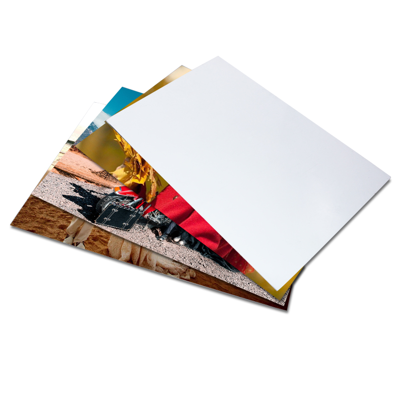 Plaque en aluminium A4 et A3 Tailles imprimables Image Sublimation Feuille d'aluminium enduite couleur blanche