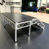 Escalera plegable para conciertos, fácil de instalar