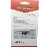 Adaptor VGA ke HDTV dengan Audio 3.5mm, Konektor Berlapis Emas Transmisi Sinyal Stabil