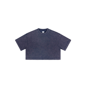 Phụ Nữ Cổ Điển Của <span class=keywords><strong>Crop</strong></span> Top T Áo Sơ Mi Dtg Thiết Kế In Ấn Tùy Chỉnh Đồng Bằng Axit Rửa Đau Phước T Áo Sơ Mi Tùy Chỉnh Chuyên Nghiệp Logo - Product Image 4