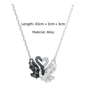 <span class=keywords><strong>Collana</strong></span> con Ciondolo a Forma di Cigno in Lega Placcata Argento con Zirconia Cubica Zhixuan, Miglior Regalo di Compleanno <span class=keywords><strong>per</strong></span> Ragazze, Gioielli Delicati <span class=keywords><strong>per</strong></span> Donne - Product Image 2