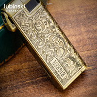 Briquet à gaz BIGBEN Classique de Luxe en Alliage, Motif Vintage, Multifonctionnel, avec Grattoir, Flamme Oblique Réglable, Portable