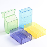 20 paquets de boîtes à cigarettes en plastique transparent de haute qualité, brillantes, portables, pour fumeurs
