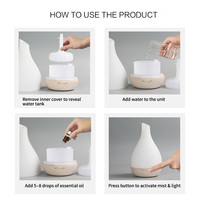 Diffuseur d'arômes intelligent et écologique en bambou avec minuterie, lumière chaude, recharge USB pour usage au bureau