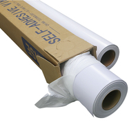 Vinilo Autoadhesivo de PVC Imprimible, Blanco Brillante Mate, para Impresión con Tinta Eco-solvente, UV y Látex, para Ventanas de Automóviles, Carteles Publicitarios