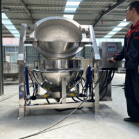 Marmite de Cuisson Automatique Hydraulique à Chauffage Électrique Personnalisable 60 kW, 400 L, avec Panier et Enveloppe Chauffante