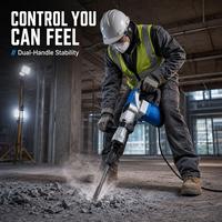 Marteau de démolition électrique professionnel, brise-béton rotatif, outil électrique avec poignée auxiliaire pour chantier de construction