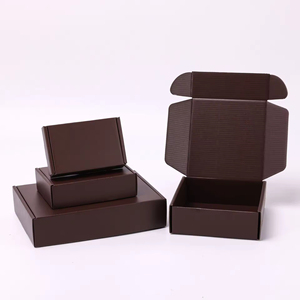 Boîtes rigides écologiques marron, résistantes, avec impression multicolore, forme personnalisable, en carton kraft, logo personnalisé - Product Image 4