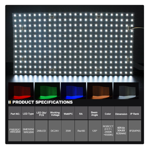 แผงไฟ LED แบบยืดหยุ่น PERFECT 288LED SMD5050 WRGBW ลดราคาพิเศษ DC24V 35W RGBCCT ปรับความสว่างได้ สำหรับตกแต่งหินอ่อน/หิน - Product Image 4