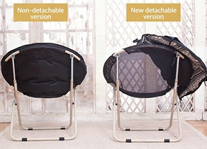 Silla de Camping de Lino <span class=keywords><strong>Más</strong></span> Vendida, Forma de Luna, Respaldo Alto Ergonómico para Estar Sentado Durante Mucho Tiempo en Festivales al Aire Libre - Product Image 4