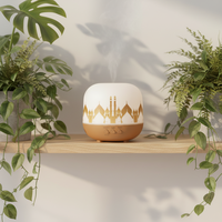 Diffuseur d'huiles essentielles USB de bureau 170 ml, diffuseur d'arômes, humidificateur d'air avec lumière LED