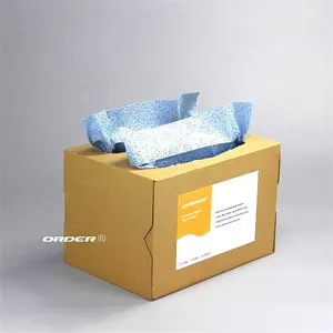 Prep Brag-paños de limpieza de microfibra, caja pp azul no tejida, absorbente de aceite