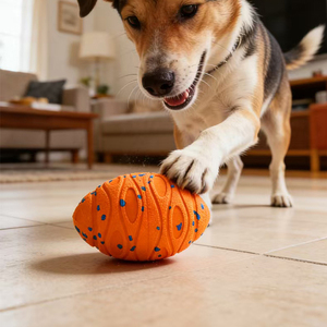Pelota de Juguete Interactiva para Perros de TPU, Color Naranja, Resistente, para Jugar en Interiores, Tamaño Mediano, Diseño Simple - Product Image 4