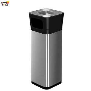 Nuovo Design commerciale in piedi pavimento in metallo cestino 15L-30L in acciaio inox posacenere pattumiera per uso esterno - Product Image 1