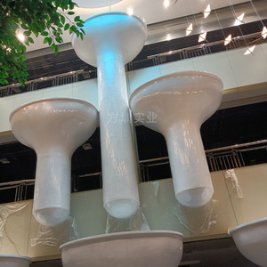 Colonne décorative creuse en plastique renforcé de fibres de verre, design contemporain, pour l'entrée de centre commercial, art mural extérieur - Product Image 1