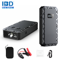 Power Bank Portabel IBD 3-in-1 45W Pengisian Cepat Senter LED 10000/12000mAh Penguat Baterai Jump Starter Mobil Motor Truk