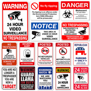 Custom Aluminum Safety Signs "Private Property No Trespassing" Private <strong>Area</strong> <strong>Sign</strong> for Residential <strong>Areas</strong> Malls Traffic - Product Image 6