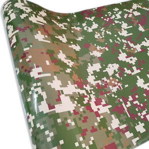 WRAPMASTER 1.52*20m Film Vinyle Adhésif Faible Adhérence Camouflage Rouge & Vert pour Carrosserie de Voiture – Prix Revêtement Véhicule - Product Image 2