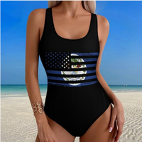 Maillot de bain une pièce pour femme Martinique avec coussinets amovibles, col rond, coupe haute, idéal pour la plage et la natation
