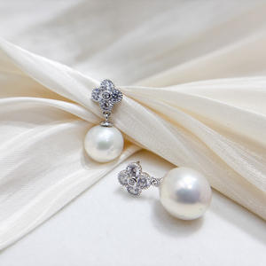 22697 Accesorios de Perlas DIY, Base Vacía para Pendientes de Plata S925, Joyería de Oro y Plata, Pendientes con Perlas Redondas de 9-13 mm - Product Image 4