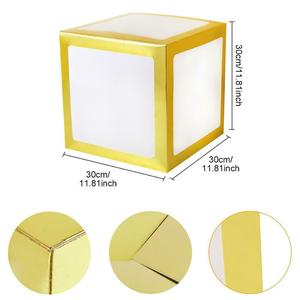 Rigida pieghevole in lamina d'oro palloncino scatola di carta trasparente finestra vantaggio UV campione gratuito di favore trasparente Baby Shower Shipping - Product Image 5