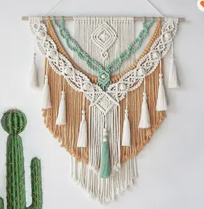 Hot Sale Bohemian Macrame Hand Woven Home Decor Art Flat Wall Hanging