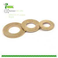 DIN 125 DIN 9021 M3 M4 M5 M6 M8 M10 M12 M14 M16 M18 M20 cincin pencuci kuningan tembaga datar