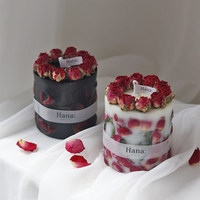 Coffret Cadeau de Bougies d'Aromathérapie de Luxe Parfumées à la Rose avec Air Frais pour les Faveurs de Fête des Jeunes Mariés, Cadeaux de Mariage et de Saint-Valentin