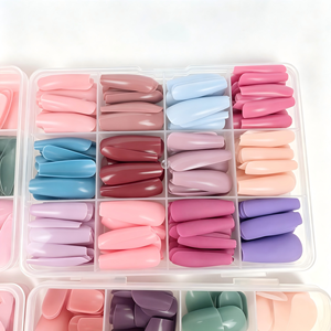 <span class=keywords><strong>Faux</strong></span> ongles à presser, assortiment <span class=keywords><strong>multicolore</strong></span>, formes variées, brillants, vente en gros, étiquette privée personnalisée - Product Image 2